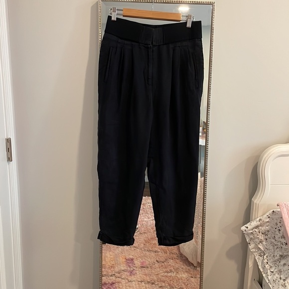 Yigal Azrouel Black Pleated Ankle Pant - Picture 4 of 14